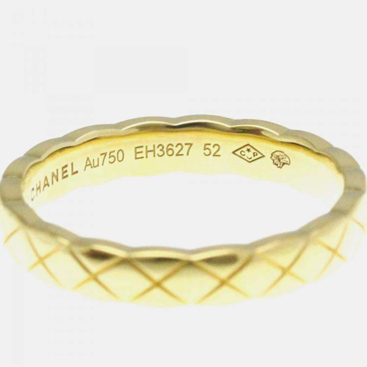 Pre Owned Chanel Coco Crush Mini 18K Yellow Gold Band Ring