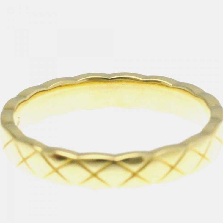 Pre Owned Chanel Coco Crush Mini 18K Yellow Gold Band Ring
