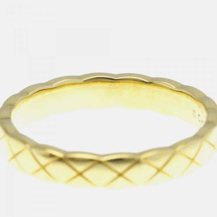 Pre Owned Chanel Coco Crush Mini 18K Yellow Gold Band Ring