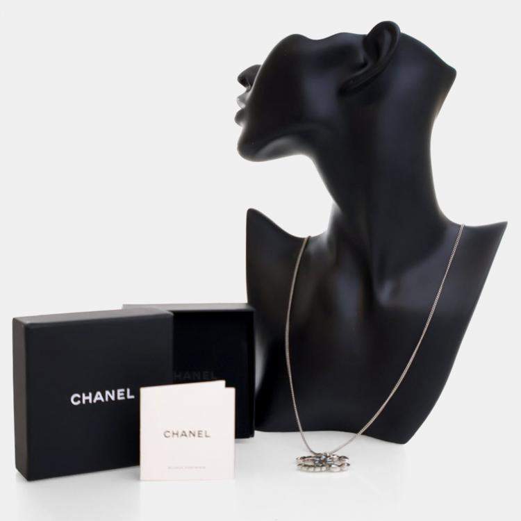 Pre Owned Chanel Crystal CC Pendant Necklace
