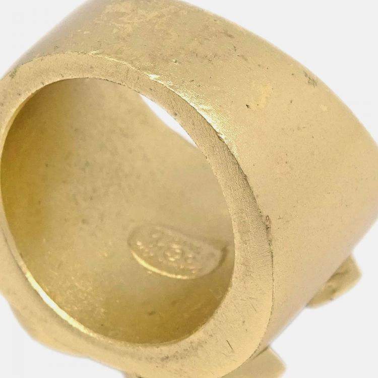 Pre Owned Chanel Gold Plated Ring 