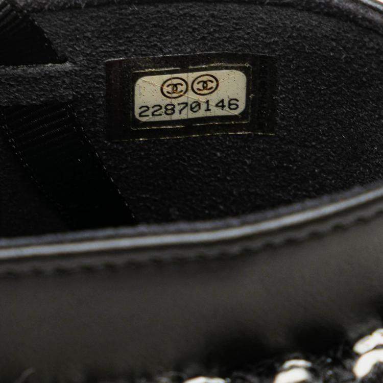 Pre Owned Chanel Red Tweed Chain Around Phone Holder