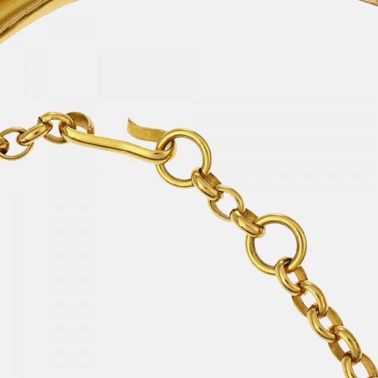 Pre Owned Chanel Pendant Necklace Choker Gold Gripoix