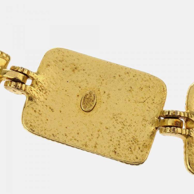 Pre Owned Chanel Pendant Necklace Choker Gold Gripoix