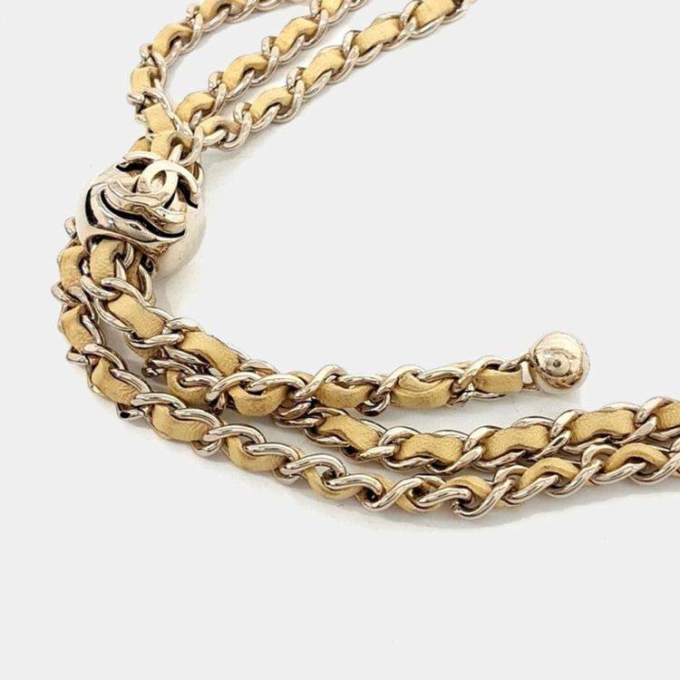 Pre Owned Chanel Tweed Chain Phone Case