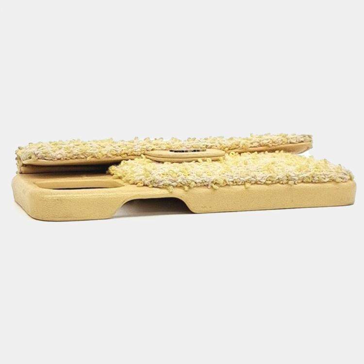 Pre Owned Chanel Tweed Chain Phone Case