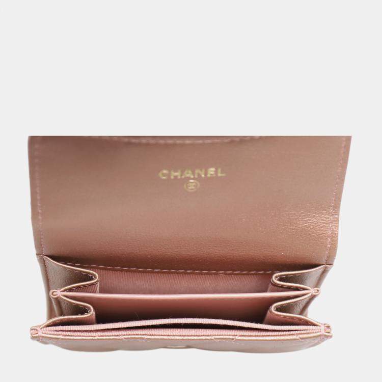 Pre Owned Chanel Metallic 2.55 Coin Flap Purse