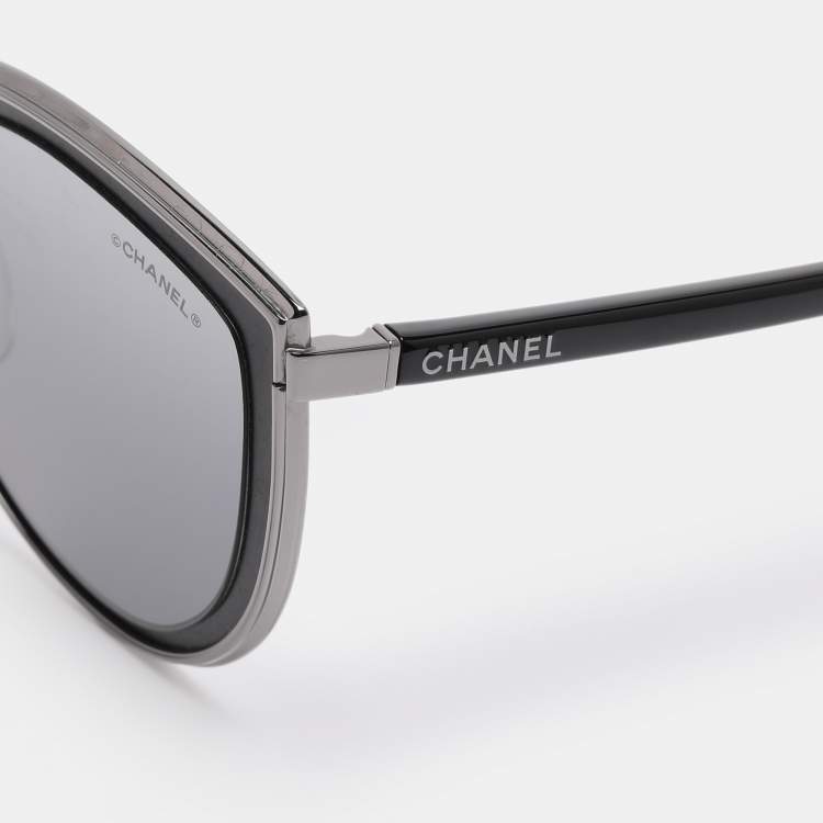 Pre Owned Chanel Black Gradient 4222 Cat-Eye Sunglasses