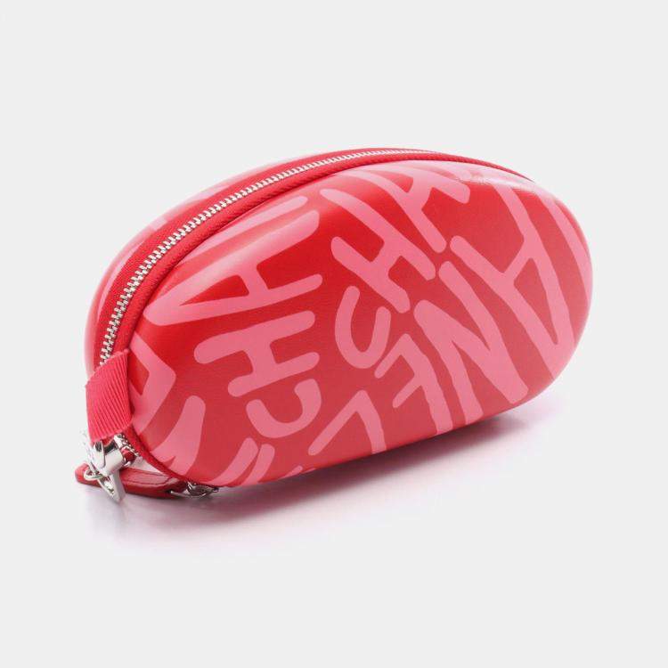 Pre Owned Chanel Coco Neige Red Sunglasses Holder Wristlet