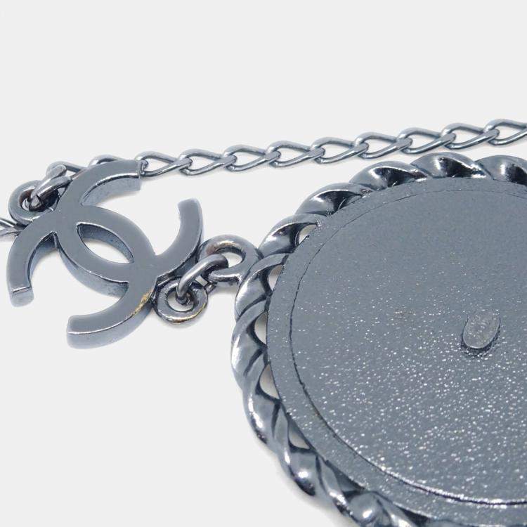 Pre Owned Chanel Mademoiselle Chain Pendant Necklace Silver