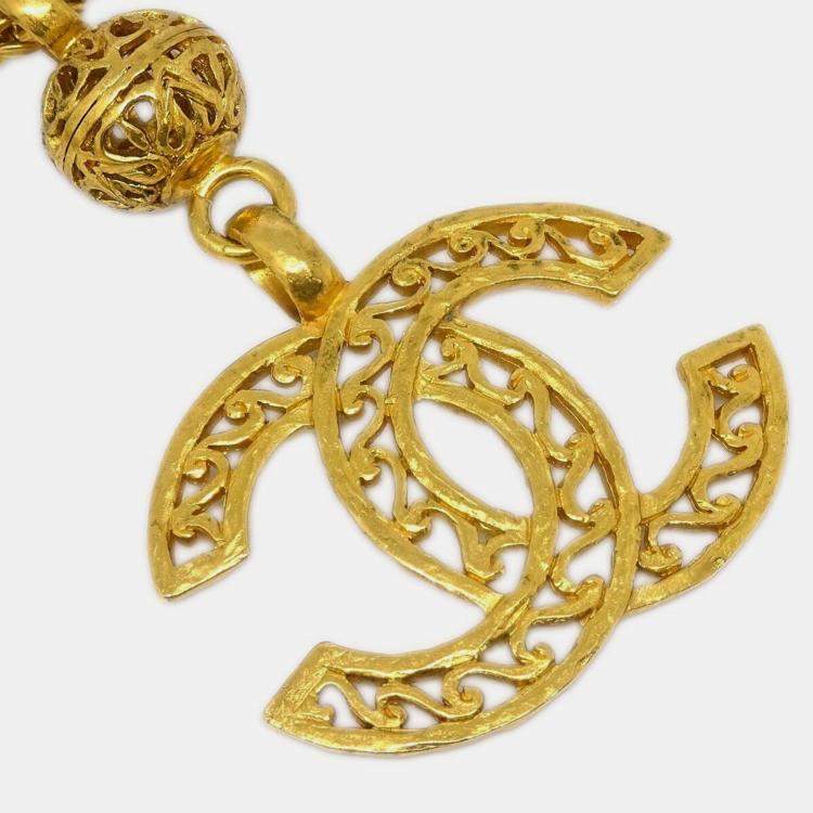 Pre Owned Chanel Gold CC Chain Pendant Necklace
