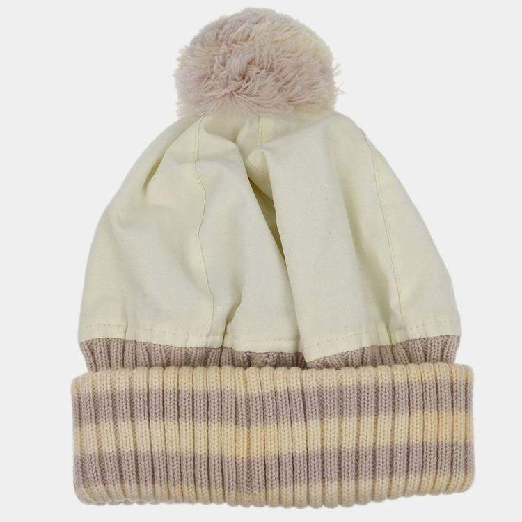 Pre Owned Chanel White Sport Line Knit Cap Size M