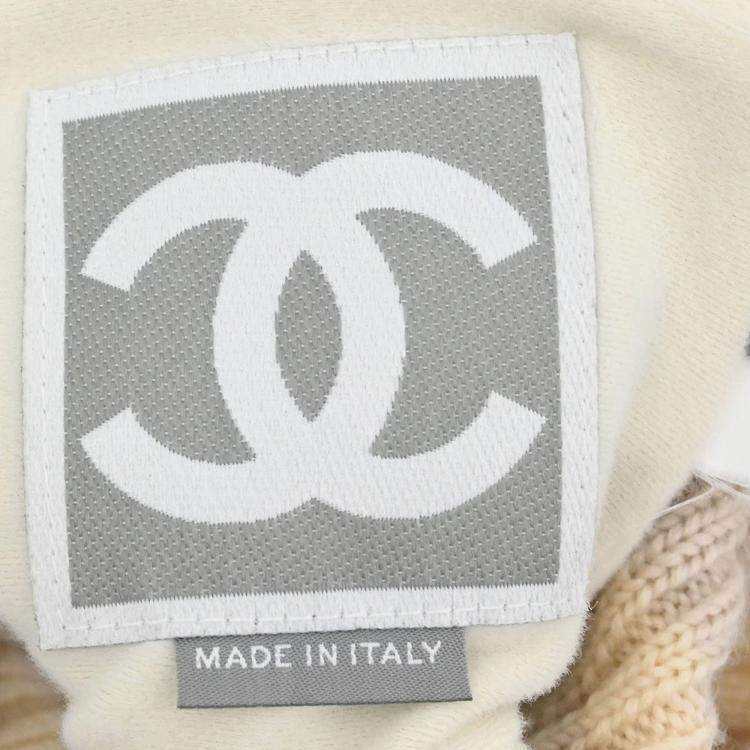 Pre Owned Chanel Light Blue Knit Cap Hat Sport Line Size M