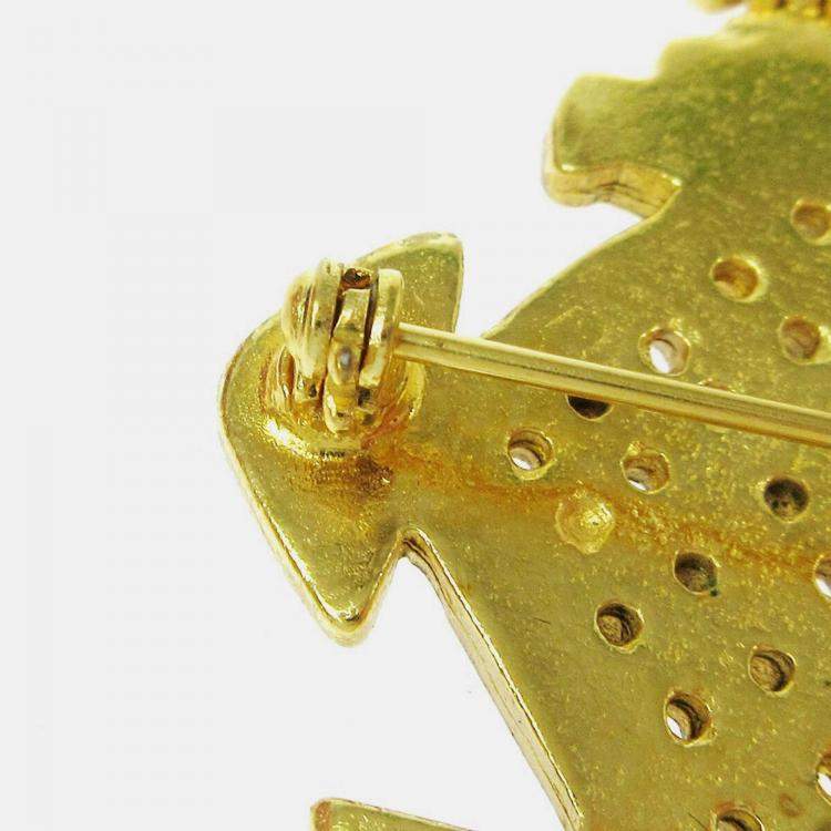 Pre Owned Chanel Brooch Pin Gold