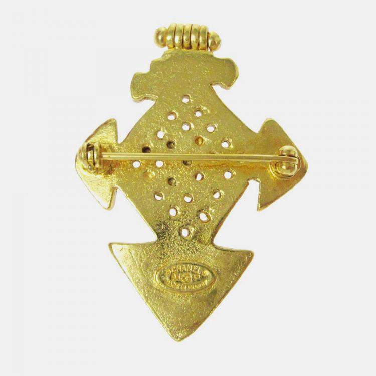 Pre Owned Chanel Brooch Pin Gold