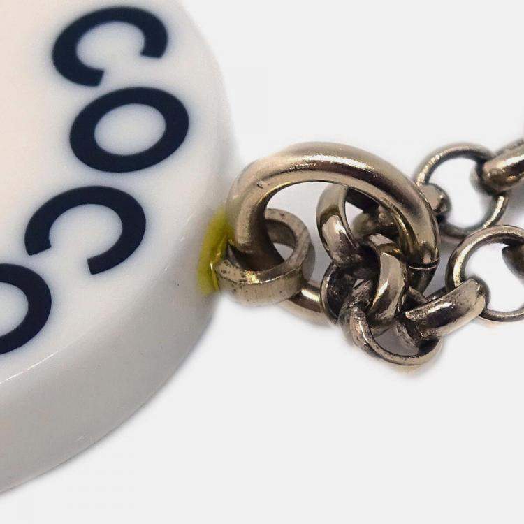 Pre Owned Chanel Gold White Pendant Necklace