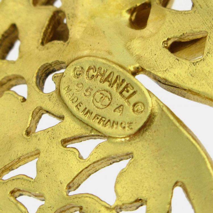 Pre Owned Chanel Brooch Pin Gold