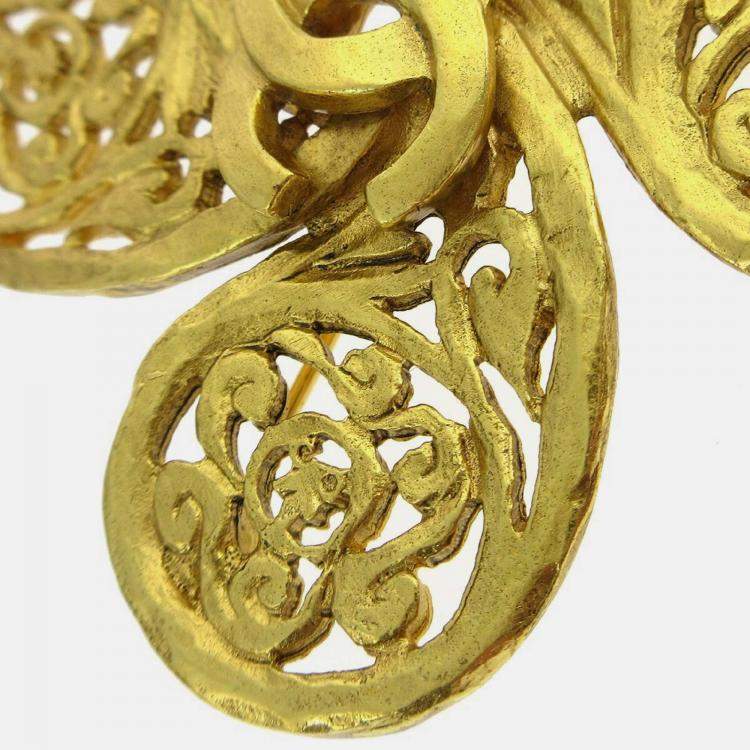 Pre Owned Chanel Brooch Pin Gold