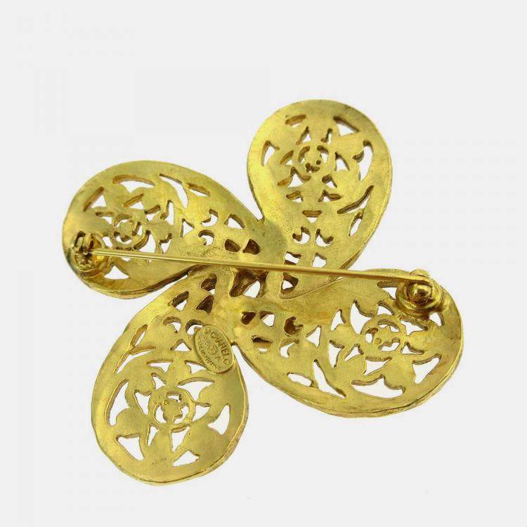 Pre Owned Chanel Brooch Pin Gold