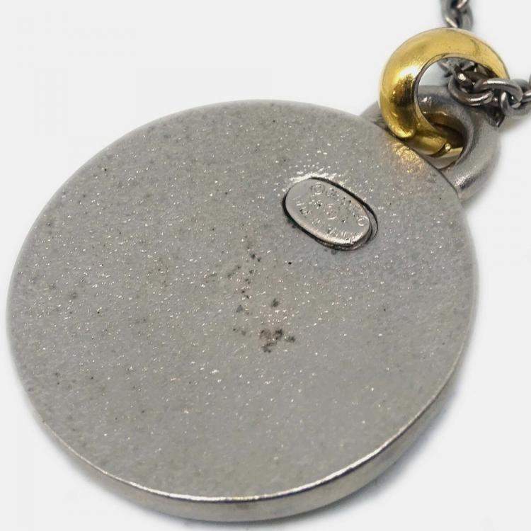 Pre Owned Chanel Medallion Pendant Necklace Silver