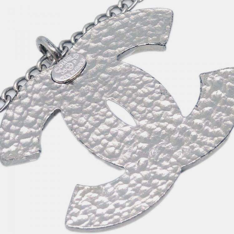 Pre Owned Chanel CC Chain Necklace Silver