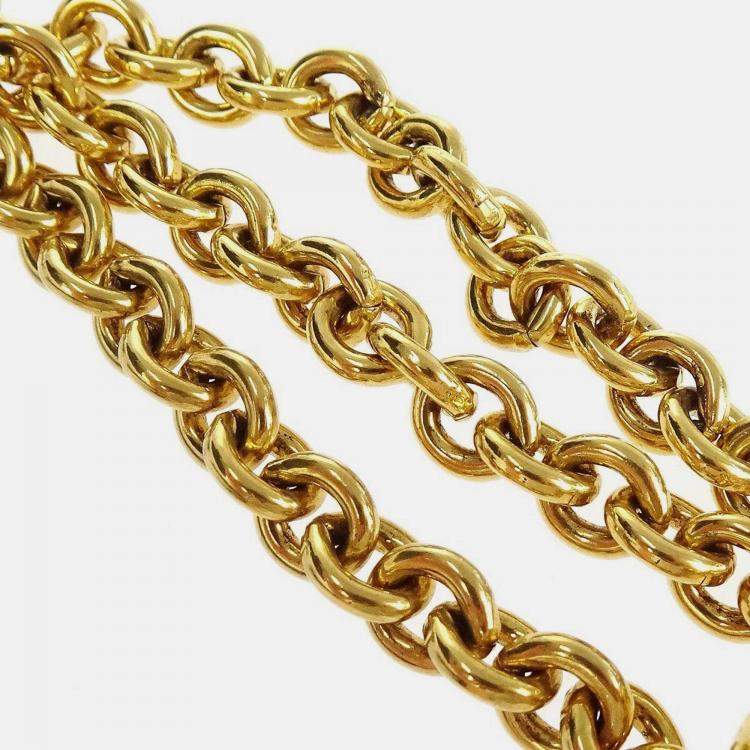 Pre Owned Chanel Gold Chain Pendant Necklace