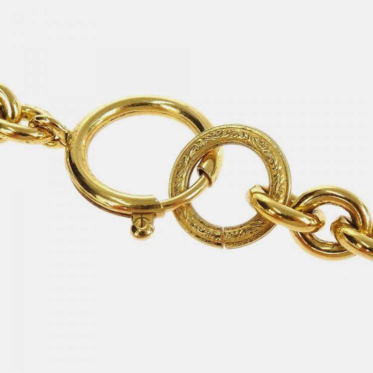 Pre Owned Chanel Gold Chain Pendant Necklace