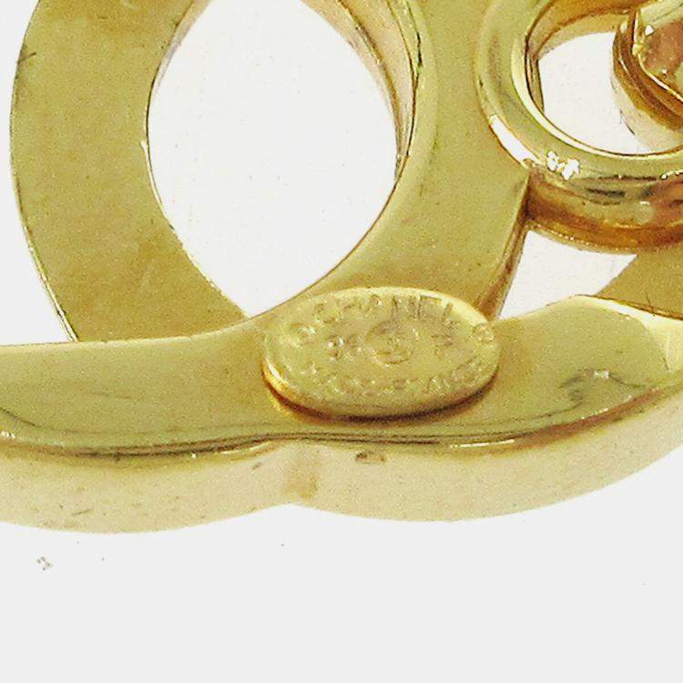 Pre Owned Chanel Turnlock Gold Chain Bracelet