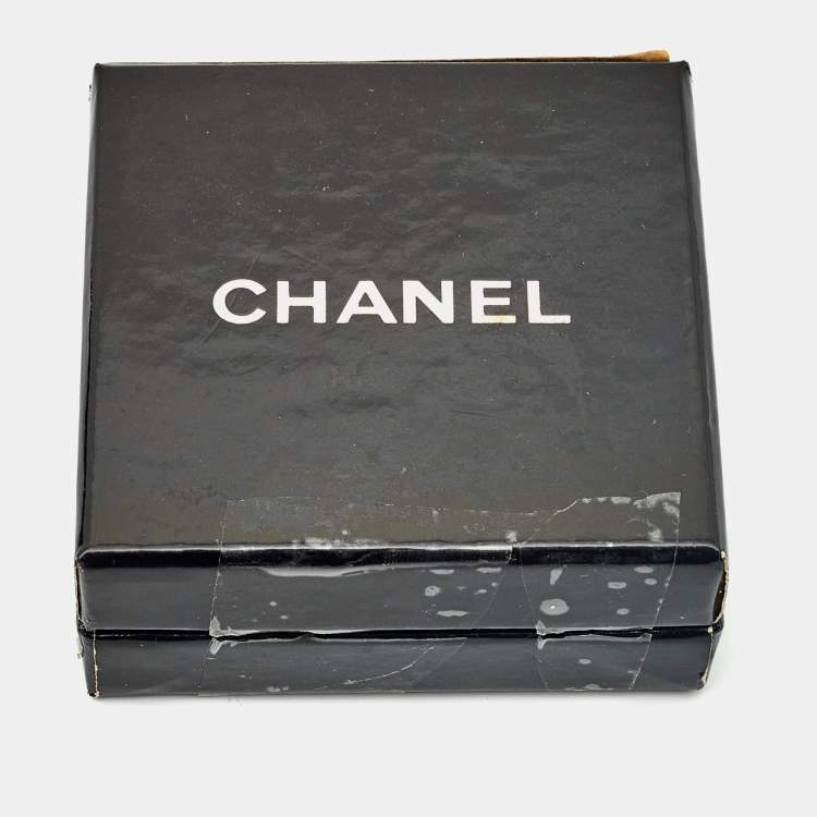 Pre Owned Chanel CC Gold Tone Earrings