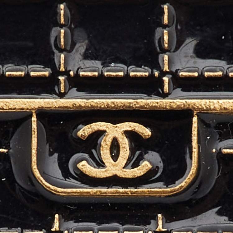 Pre Owned Chanel CC Bag Gold Tone Pin Brooch