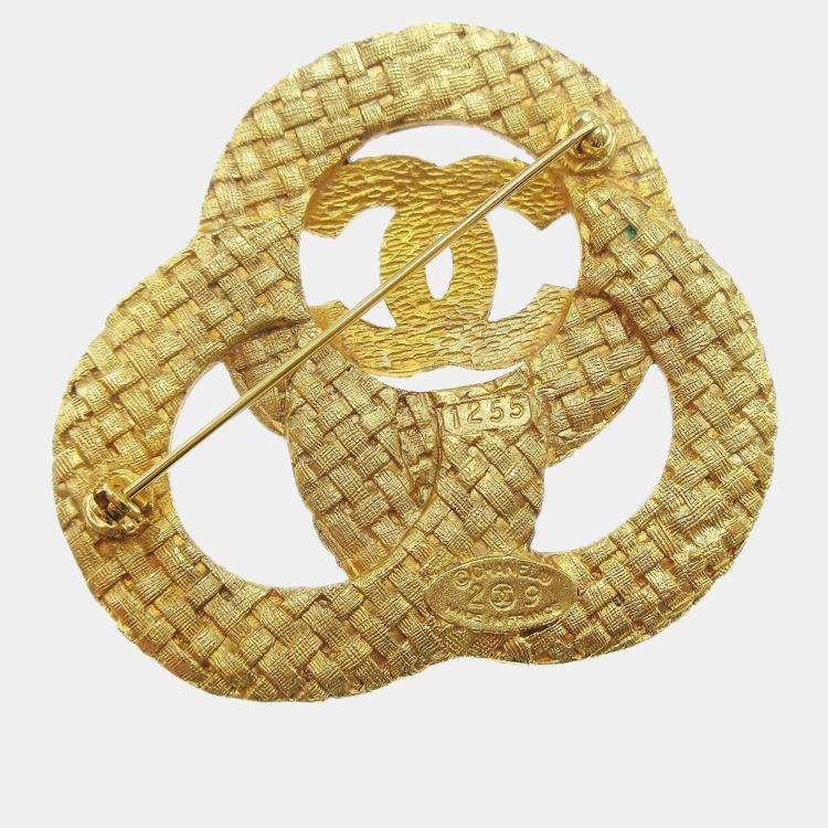 Pre Owned Chanel Brooch Pin Gold