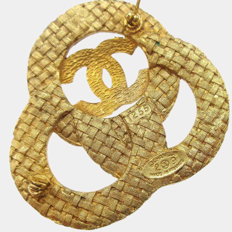 Pre Owned Chanel Brooch Pin Gold