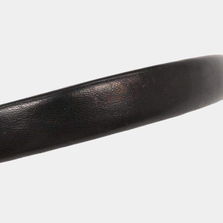 Pre Owned Chanel Turnlock Headband Hair Accessories Black