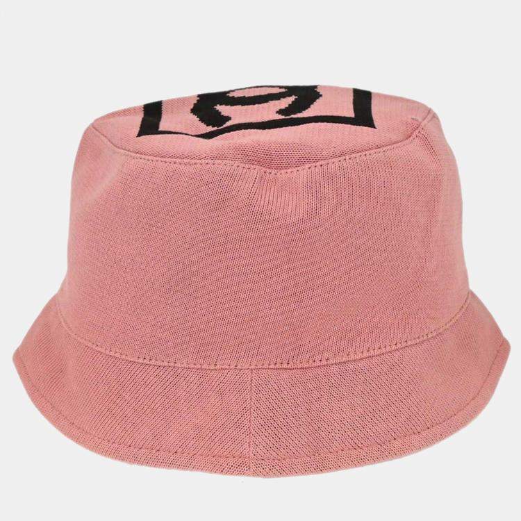 Pre Owned Chanel Sport Line Hat Pink #M Small