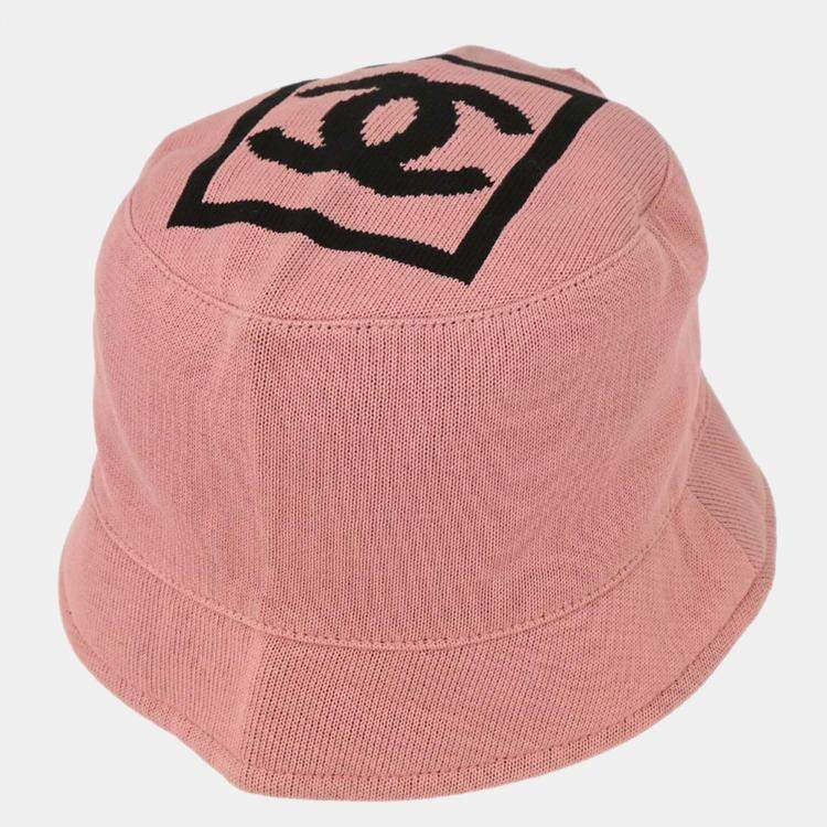 Pre Owned Chanel Sport Line Hat Pink #M Small