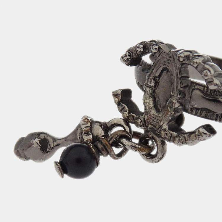 مملوكة مسبقًا Chanel Ring Silver Dangle CC #50