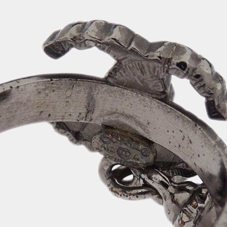 مملوكة مسبقًا Chanel Ring Silver Dangle CC #50