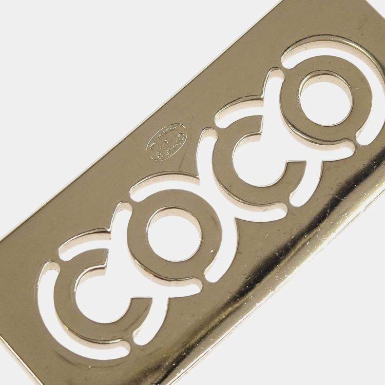 Pre Owned Chanel Rhinestone Chain Belt Gold