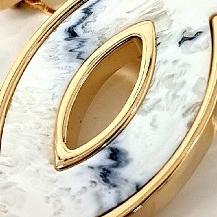 Pre Owned Chanel Metal logo brooch