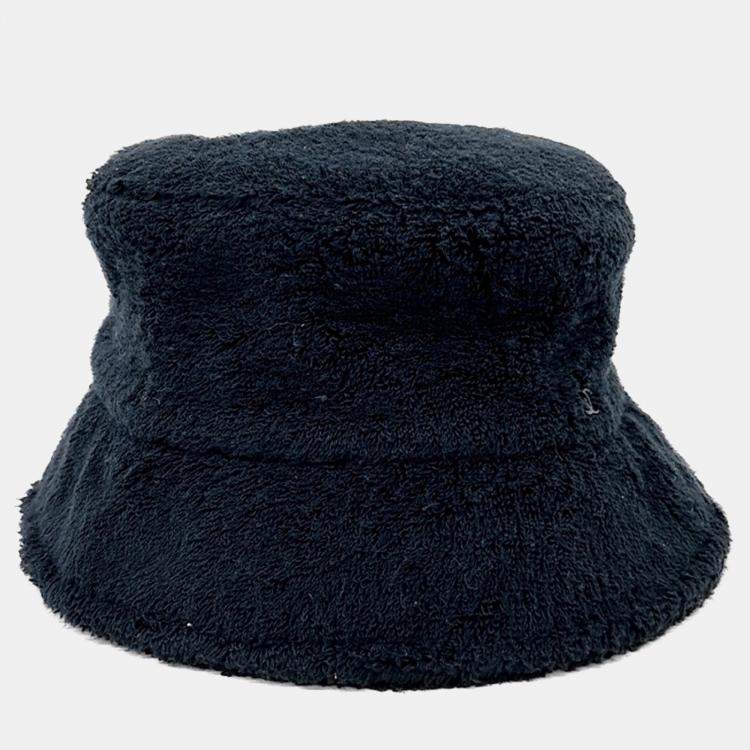 Pre Owned Chanel Black terry bucket hat