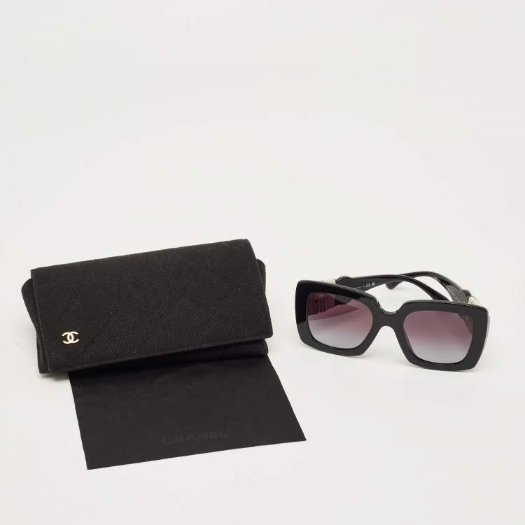 Pre Owned Chanel Black Gradient 5474 Q CC Square Sunglasses