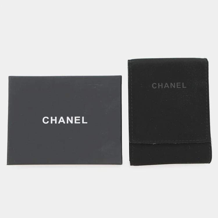 Pre Owned Chanel Medieval Grape Motif Earrings Brown Metal Rhinestone