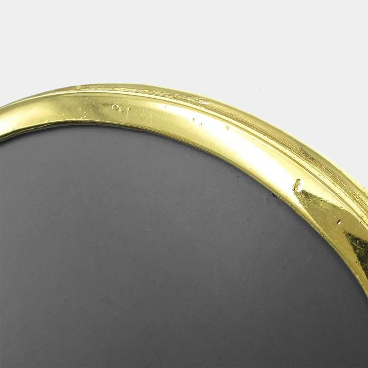 مملوكة مسبقًا Chanel Mirror Earrings Clip-On Gold