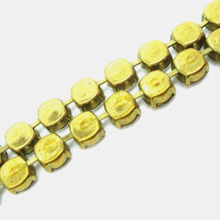 Pre Owned Chanel CC Rhinestone Gold Chain Belt