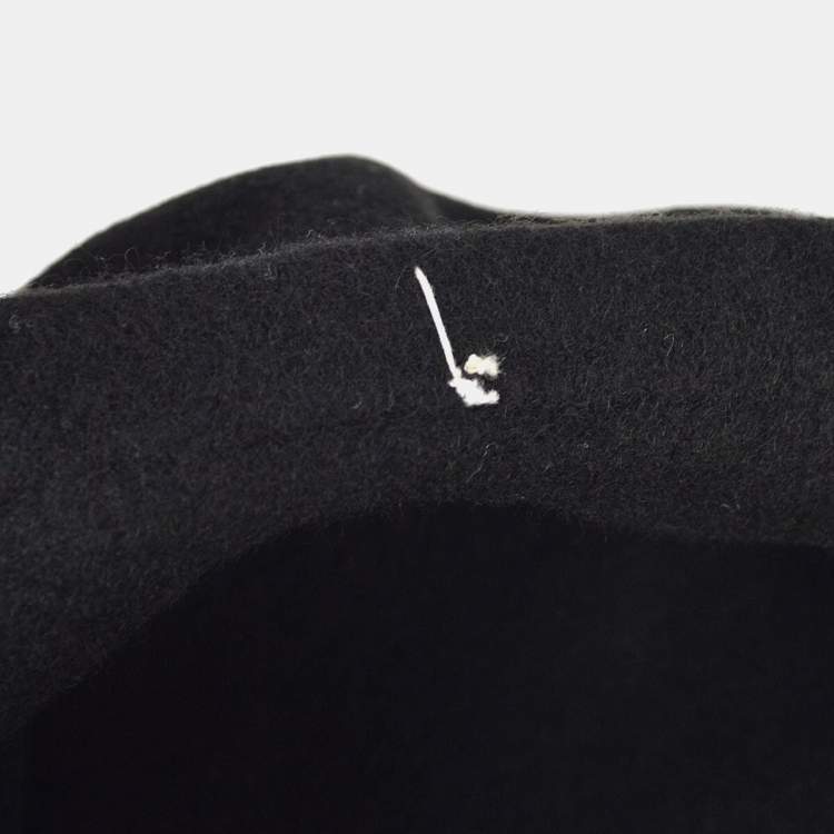 Pre Owned Chanel 98P 10814xM04 #57 Beret Hat Black Wool