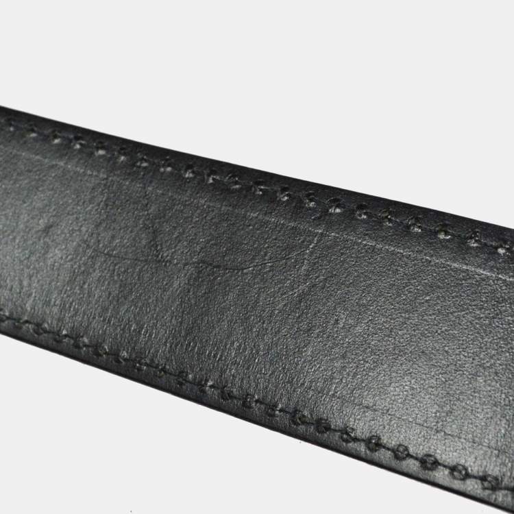 Pre Owned Chanel Belt Black Gold 75/30 96A Small Good