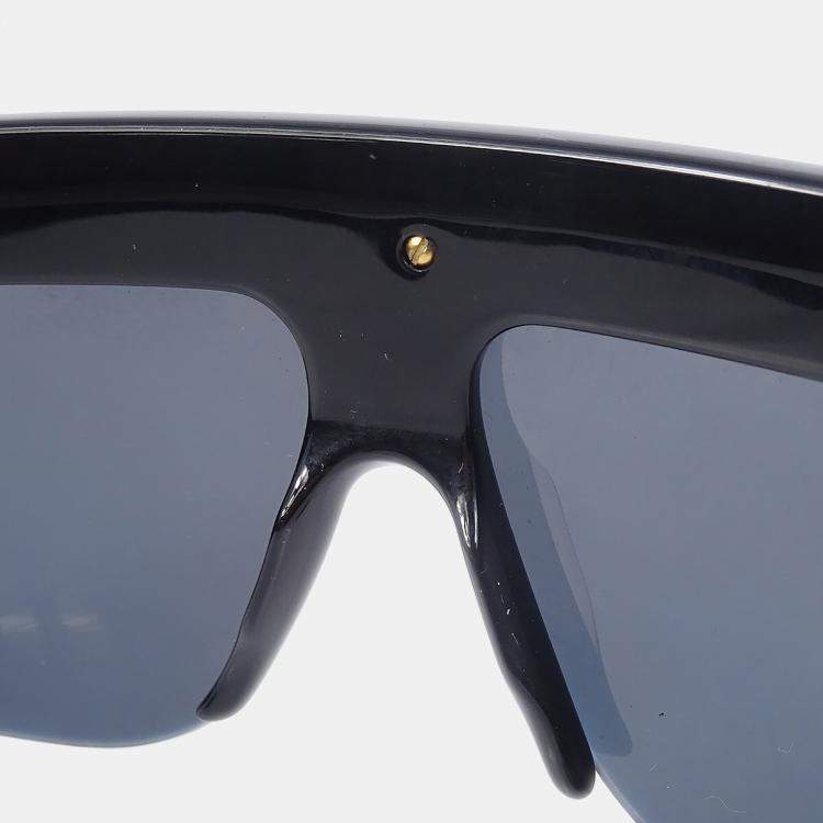 Pre Owned Chanel Chain Sunglasses Eyewear Black Acrylic
