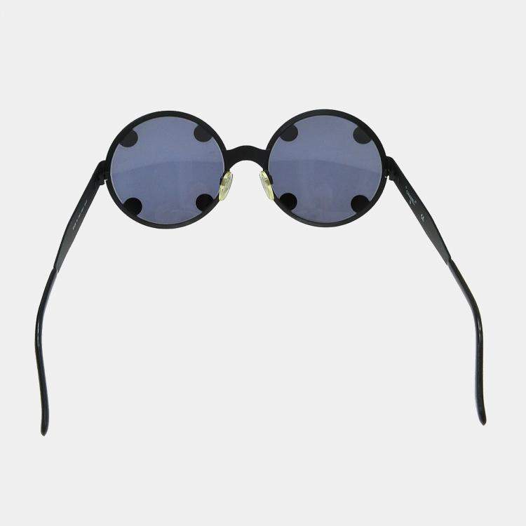 مملوكة مسبقًا Chanel Round Sunglasses Eyewear Black