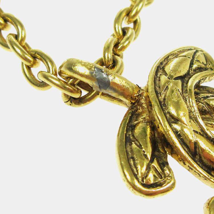 Pre Owned Chanel Cc Chain Pendant Necklace Gold