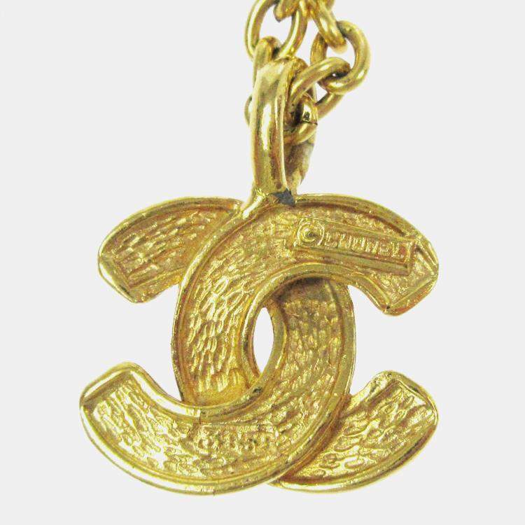Pre Owned Chanel Cc Chain Pendant Necklace Gold